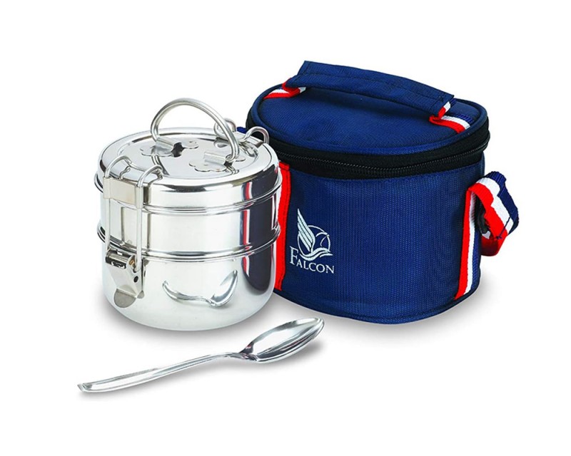 Falcon Foodie 7x2 Layer Tiffin With Bag And Spoon - 800ml