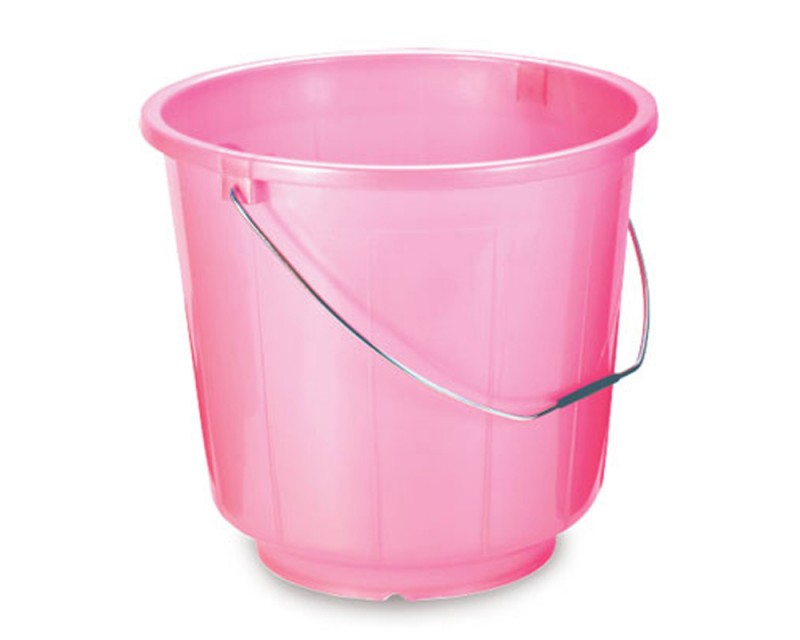 Ratan Plastic Bucket with Steel Handle –SH