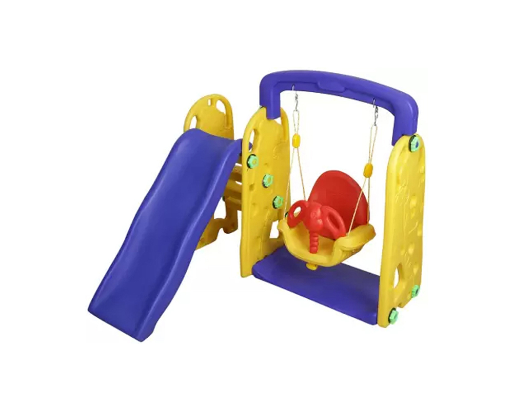 Colorful 2 in 1 Junior Plastic Garden Slide with Built