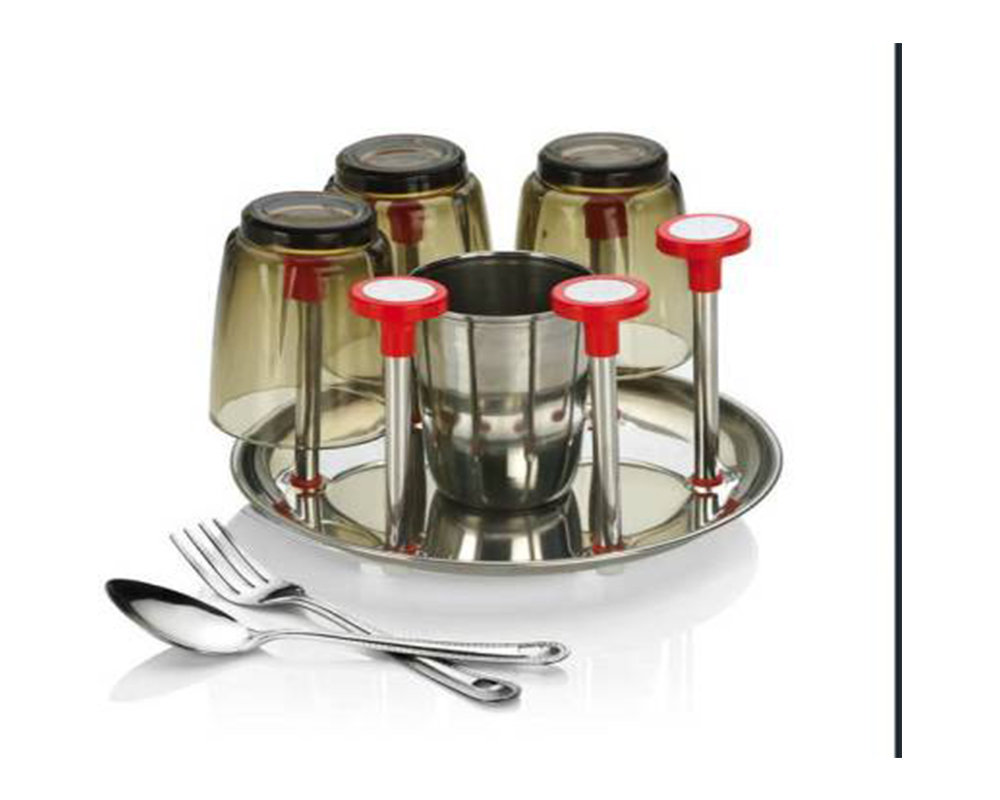 Steel Glass & Spoon Stand