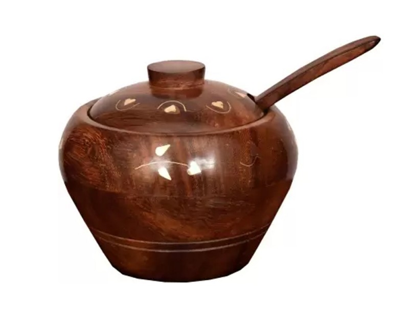 Seth Iron Wooden Sugar Pot
