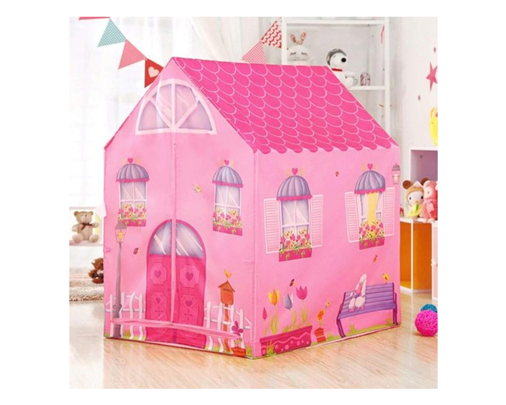 Pink doll house tent