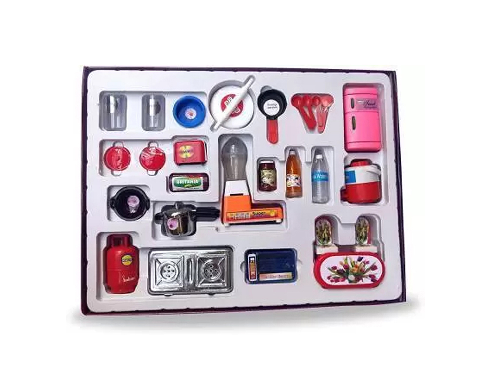 Monakarshti Kitchen 22 Pcs Mini Plastic Non Toxic Indian Kitchen Set