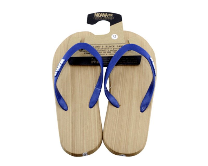 Jandals Mens Black wooden
