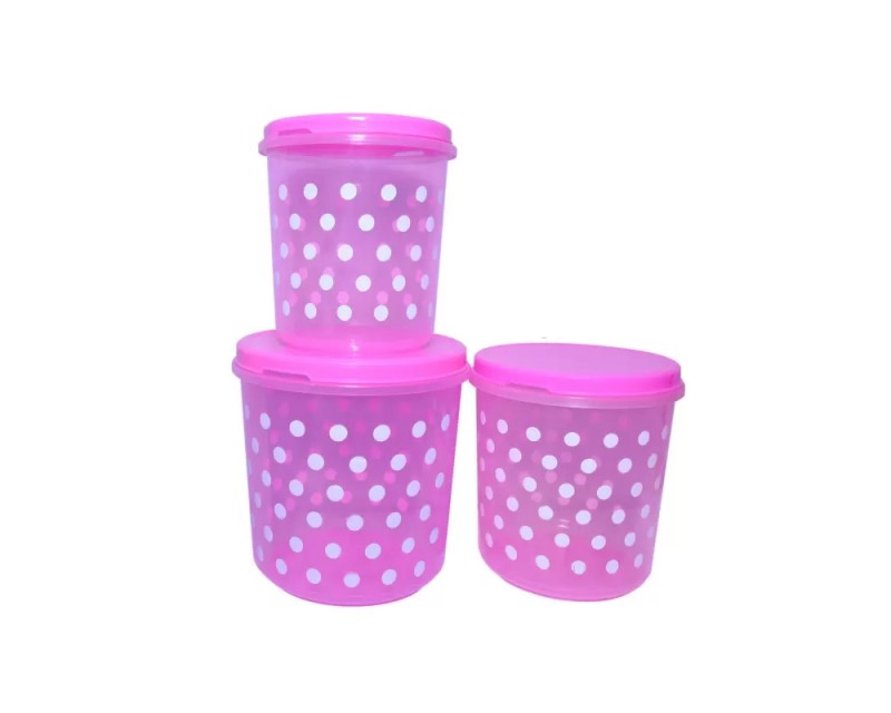 Store well Container Set (750 1000 1500) Polka Printed