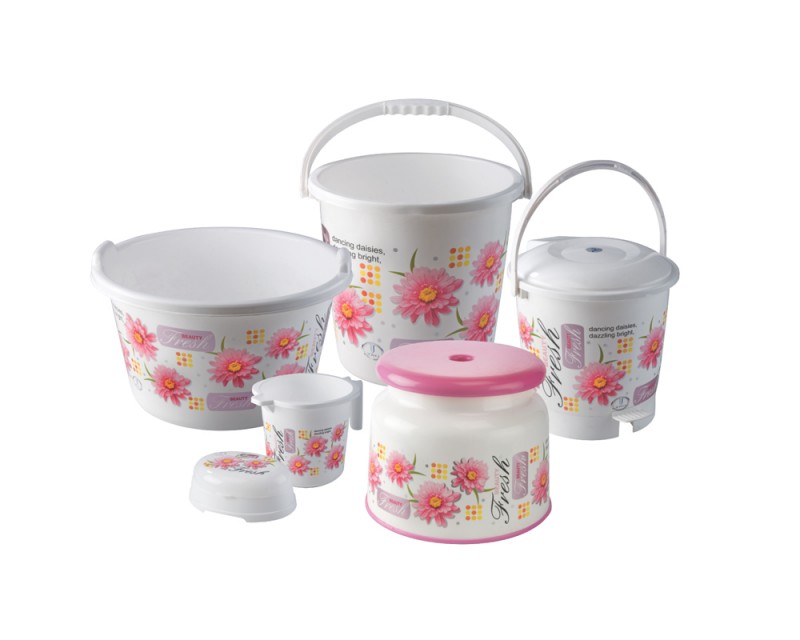 Bathroom Set Printed Deluxe 6 Pcs