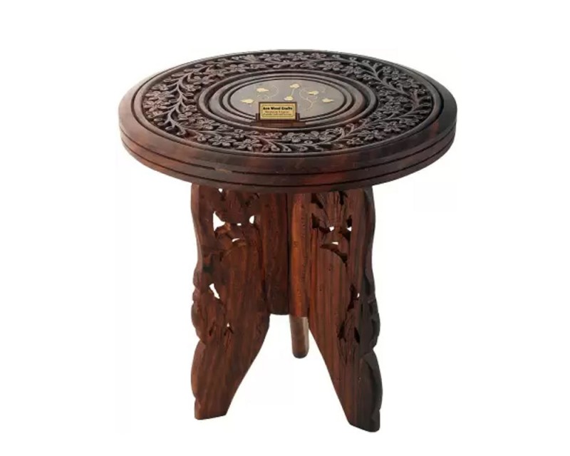 Solid Mahogany Wood Cabriole Leg Side Table